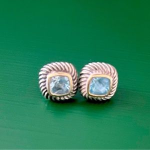 David Yurman petite Albion blue topaz earrings